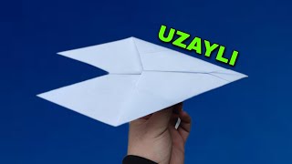 Kağıttan Uçak Yapımı  Uzaylı Uçak Modeli  Origami Uçak Yapımı [upl. by Adniral]