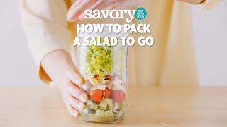 How to Make Cobb Salad in a Jar  SavoryOnline [upl. by Nanice232]