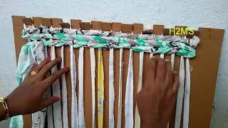 How to make simple doormatrugarea rugdiy amazing handmade carpetold clothes recycling ideasDIY [upl. by Vivianna]