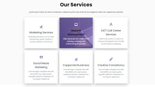 How To Create Responsive Services Section Using HTML and CSS [upl. by Otilrac]