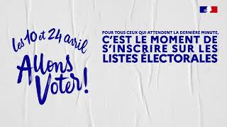 Inscrivezvous sur les listes électorales avant le 4 mars  Les 10 et 24 avril allons voter [upl. by Jarek]