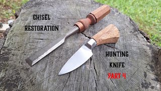 Chisel Restoration and Hunting Knife Progress [upl. by Analat]