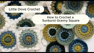 Crochet the Sunburst Granny Square [upl. by Ecnerrat]