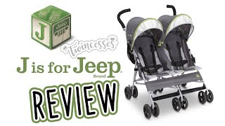 J is for Jeep Brand Scout Double Umbrella Stroller Review 2018 [upl. by Oiratnom340]