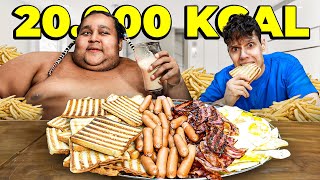 Spróbowałem diety NAJGRUBSZEGO CZŁOWIEKA NA ŚWIECIE 20000 kcal [upl. by Madison]