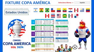 Fixture COPA AMERICA USA 2024âš½en Excelâœ… [upl. by Chalmers997]