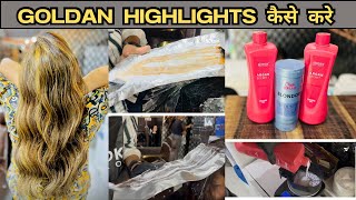 Loreal Golden Blonde Highlights क़ैसे करे  Full Practical  Full Process Step by Step In Hindi [upl. by Edmead886]