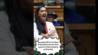 Youngest mp from maori tribe first speech in new zealand parliament shorts māori haka [upl. by Voss]