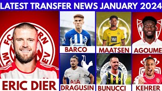 🚨LATEST CONFIRMED TRANSFERS AND RUMOURS TRANSFERS IN JANUARY 2024✅ Eric Dier to Buyern municmaatsen [upl. by Atalante]