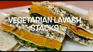 VEGETARIAN LAVASH STACK  delicious amp super easy to make [upl. by Wilterdink]