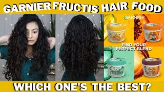 Garnier Fructis Hair Food  Which One Should You Buy  Opinion on 2b 2c 3a Wavy Curly Hair [upl. by Keelia]