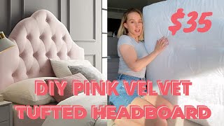 DIY TUFTED HEADBOARD  EASY AND AFFORDABLE [upl. by Rellim270]