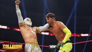 CMLL Megastar Mistico returns to AEW to face Angelico  3924 AEW Collision [upl. by Persas581]