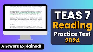 TEAS Reading Practice Test Walkthrough 2024 Updated [upl. by Owen712]