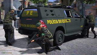 OPERAÇÃO DO EXÉRCITO BRASILEIRO NA FAVELA P3RIGOSA  POLICIA NO GTA 5 [upl. by Syl]