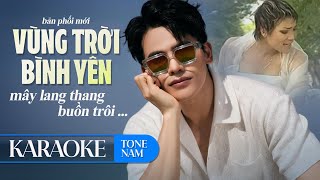 VÙNG TRỜI BÌNH YÊN KARAOKE TONE NAM  QUỐC THIÊN  Mây lang thang buồn trôi [upl. by Ann-Marie]