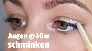 Augen größer schminken – weißer Kajal Schminktipps [upl. by Eseer]