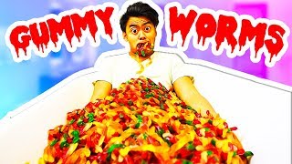 GUMMY WORM BATH CHALLENGE [upl. by Okimuk]