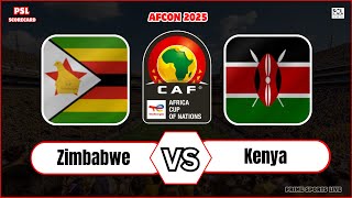 Zimbabwe vs Kenya  CAF Africa Cup of Nations 2024  AFCON Soccer Football Live Score Update today [upl. by Yuri]