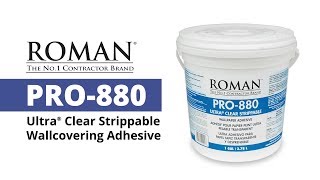 ROMAN PRO880  Ultra Clear Strippable Wallpaper Adhesive [upl. by Jahdiel930]