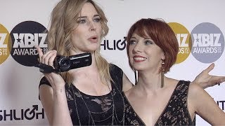 Chloe Dykstra and Meredith Placko 2015 Xbiz Awards Red Carpet [upl. by Yrag657]