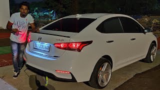 Hyundai Verna Modification Worth Rupees ₹600 😲 Alloys  Samurai Spoiler  Techno khan [upl. by Inajar58]