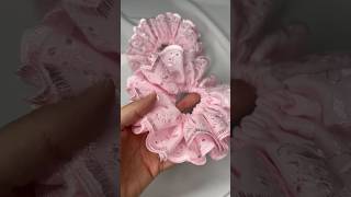 DIY pink ribbon scrunchie tutorial 💕 easy sewing tutorial coming soon 💕 sewing diy scrunchies [upl. by Ycniuq]