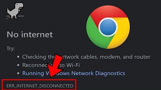 How to Fix ERR Internet Disconnected Error in Google Chrome [upl. by Rodie]