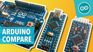 COMPARING ARDUINO UNO NANO amp PRO MINI  arduinotutorialsnet [upl. by Flam]