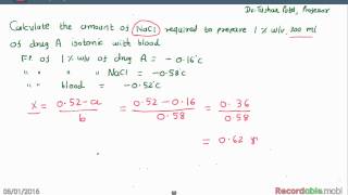 Isotonicity adjustment of parenteral formulation 3 [upl. by Einolem47]