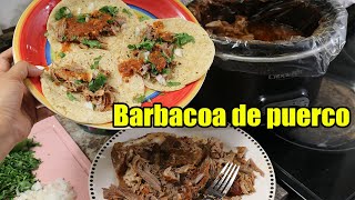 Como hacer barbacoa de cerdo en olla de cocción lenta Receta Facil de hacer👌🏻 [upl. by Devi]