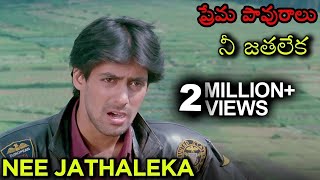 Nee Jathaleka Video Song Maine Pyar Kiya  ప్రేమ పావురాలు Movie  Salman Khan  Bhagyashree [upl. by Westlund882]