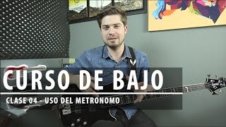 4 Curso Completo de Bajo Para Principiantes  Tocar con metrónomo  Clase 04 [upl. by Cusack]