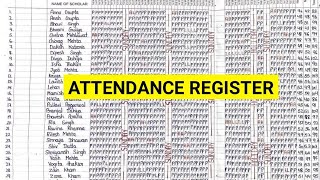 How to fill Attendance Sheet Students Attendance Complete Information  SCHOOL ATTENDANCE REGISTER [upl. by Leandra]