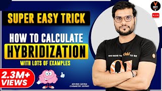 Super Easy Trick on How to Calculate Hybridization with Examples  NEET 2023 Chemistry  NCERTCBSE [upl. by Annocahs]