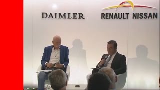 Dr Dieter Zetsche and Carlos Ghosn Daimler amp Nissan Press Conference [upl. by Enisamoht351]