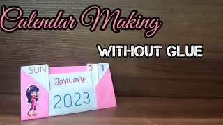 New year calendar Making  Origami calendar  no glue craft ideas [upl. by Sink277]