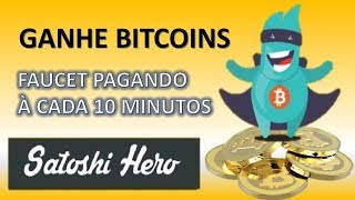 SATOSHI HERO  NOVA FAUCET DE BITCOINS de 10 em 10 MINUTOS [upl. by Ennaecarg]