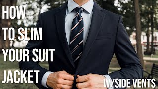 DIY Suit Coat Sliming Tutorial  No More Boxy Suit [upl. by Idnerb112]