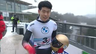 IBSF Mens skeleton Heat 1 Winterberg 20222023 Worldcup 4 [upl. by Mylan641]