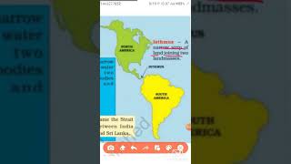 Isthmus Of PanamaNcert Geography Class 6 shorts reviewlearningwithrs Ncertgeography [upl. by Maegan]