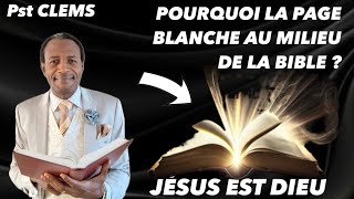 POURQUOI LA PAGE BLANCHE AU MILIEU DE LA BIBLE [upl. by Ellennaj305]