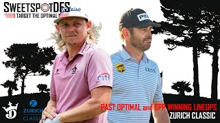 Zurich Classic  SweetSpotDFS  Past Optimal and GPP Winning Lineups [upl. by Tades]