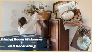 Dining Room Makeover  Fall Decorating 🌾 🍂  DIY Board amp Batten  1970s Ranch Renovation Ep 5 [upl. by Amerd]