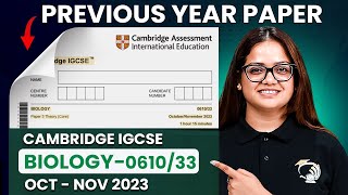 Cambridge IGCSE Biology Past Papers  Cambridge IGCSE Biology Core 061033ON23  IGCSE Biology [upl. by Atinna184]