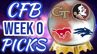 College Football Week 0 Picks amp Predictions  2024 [upl. by Grannie]