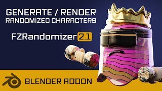 Generating Randomized Characters  With Rarity amp CSV Export FZRandomizer 21 Blender 30 Addon [upl. by Cyb]