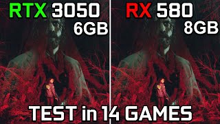 RTX 3050 6GB vs RX 580  Test in 14 Games [upl. by Acirea]