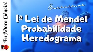 Exercícios de Revisão 1ª Lei de Mendel Punnett Probabilidade e Heredograma  GENÉTICA [upl. by Steve]