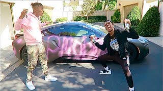 SPRAY PAINTING P2ISTHENAME 150000 CAR PRANK GONE WRONG [upl. by Ehling972]